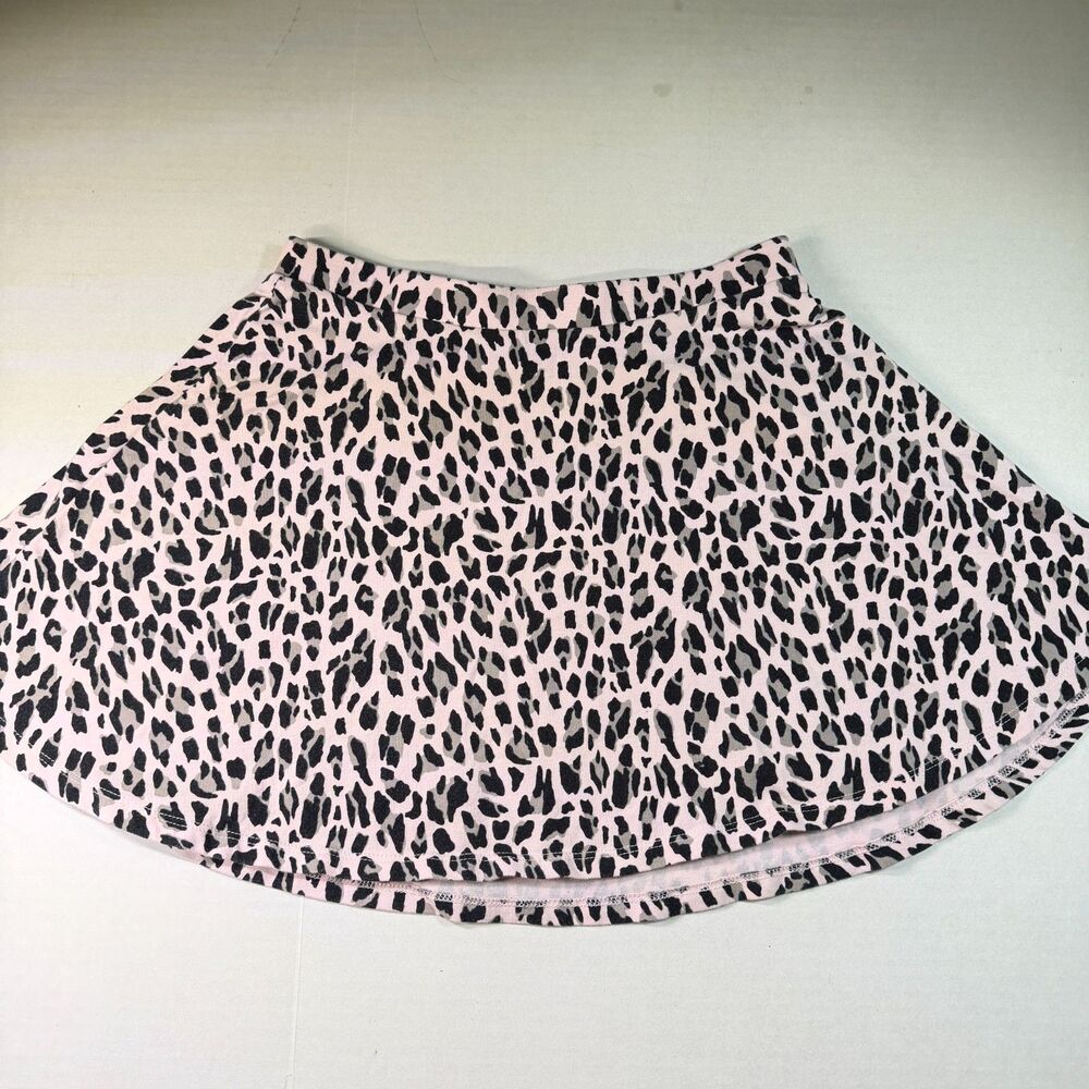 Forever 21 Girls Pink Cheetah Mini Skirt Y2K
